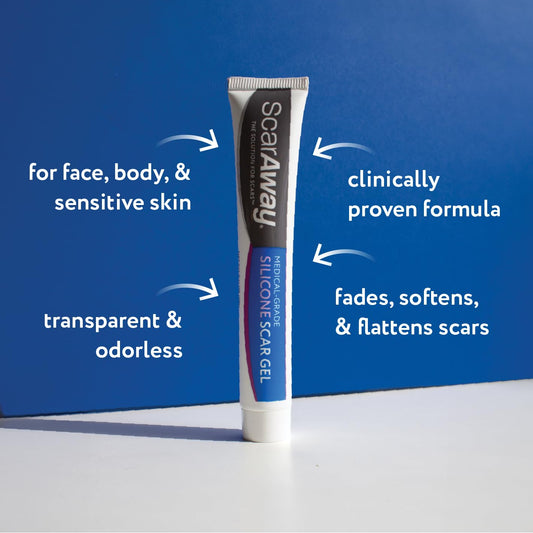 Scaraway Complete Scar Treatment Kit, Clinically Supported Treatment For Scars (2) Tan Medical-Grade Silicone Scar Sheets (1.5" X 3") And Silicone Gel (0.35 Oz), Water-Resistant & Self-Adhesive