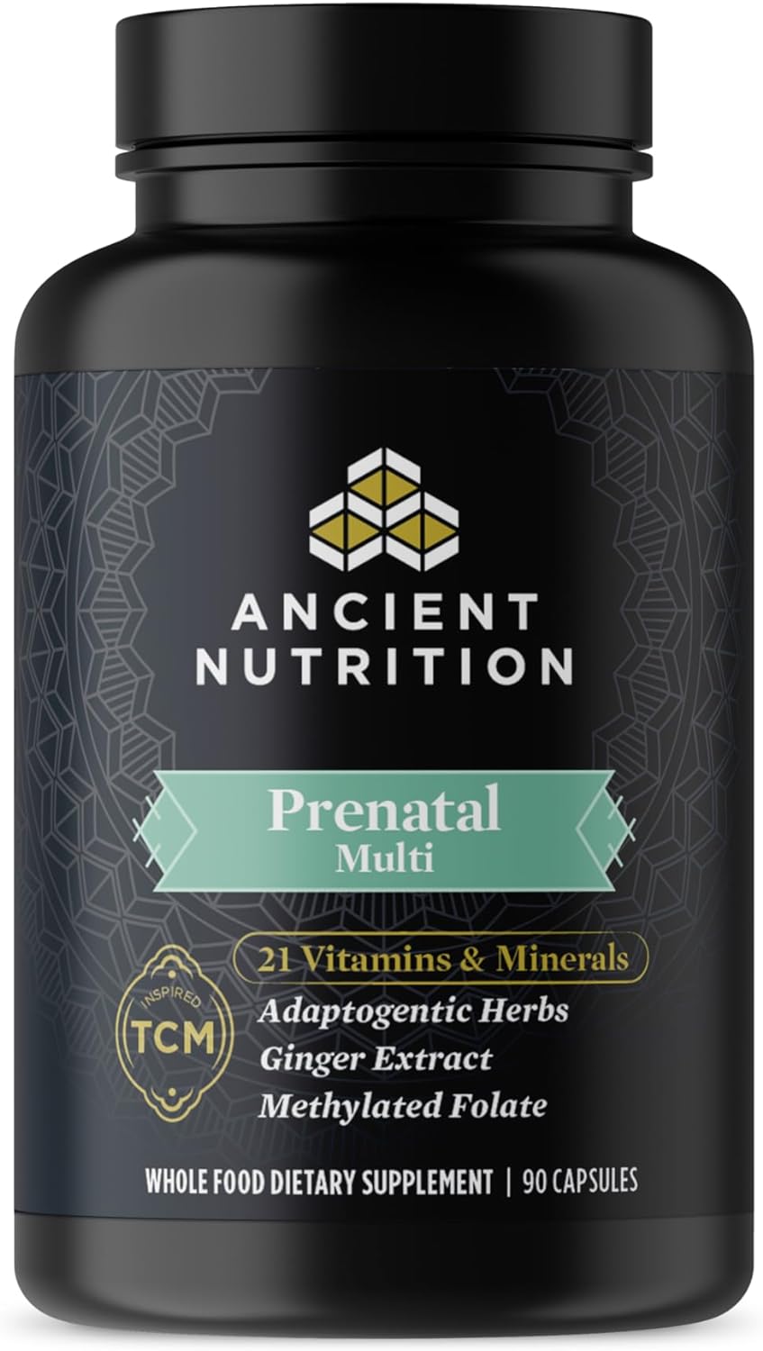 Ancient Nutrition Prenatal Vitamins, Multivitamin For Women With Vitamin C, B12, Magnesium And Folate, Supports Pregnancy And Fertility Health, 90 Ct