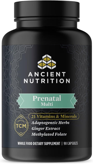 Ancient Nutrition Prenatal Vitamins, Multivitamin For Women With Vitamin C, B12, Magnesium And Folate, Supports Pregnancy And Fertility Health, 90 Ct