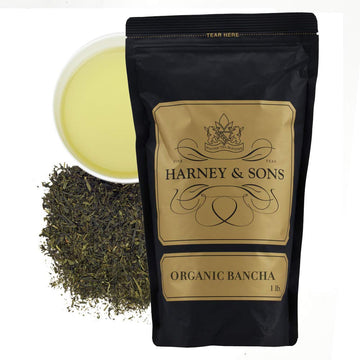 Harney & Sons Organic Bancha Green Tea, Loose Leaf Tea By The Pound, 16 Ounce