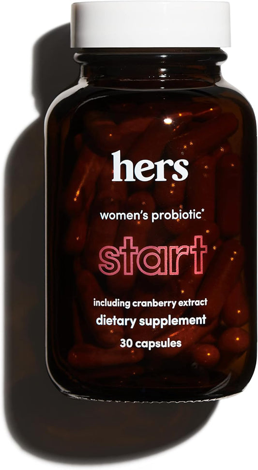 Hers Start Supplement - Women'S Daily Multivitamin + Probiotic Supplement - Supports Healthy Gut, Immune System, Metabolism, Urinary Tract - Gluten Free, Non-Gmo, Vegetarian - 30 Capsules