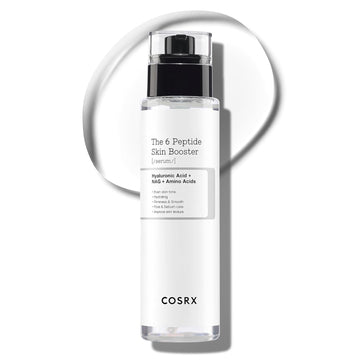 Cosrx 6X Peptide Collagen Booster Toner Serum, Niacinamide & Hyaluronic Acid Skin Renewal Boosting Facial Essence For All Skin Types, Korean Skin Care, Paraben Free, 150Ml/5.07 Fl.Oz