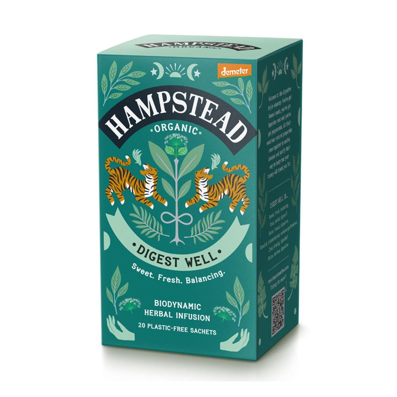 Hampstead Tea Organic Fairtrade, Fennel Liquorice Tea, 20 Count Sachet : Herbal Teas : Grocery & Gourmet Food