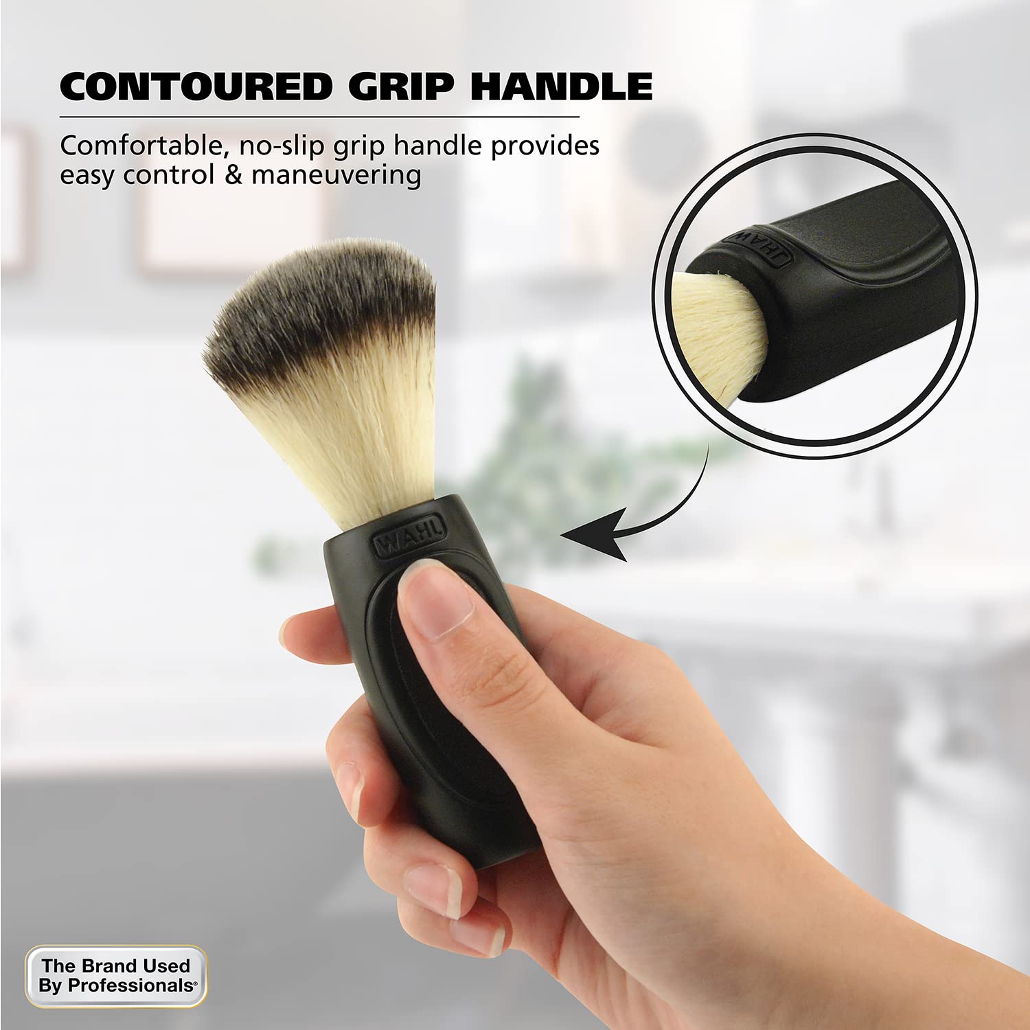 Wahl Clipper Neck Duster Brush for Removing Excess Hair During Hair Cutting, Beard Trimming, and Shaving at Home - 3512 : Beauty & Personal Care