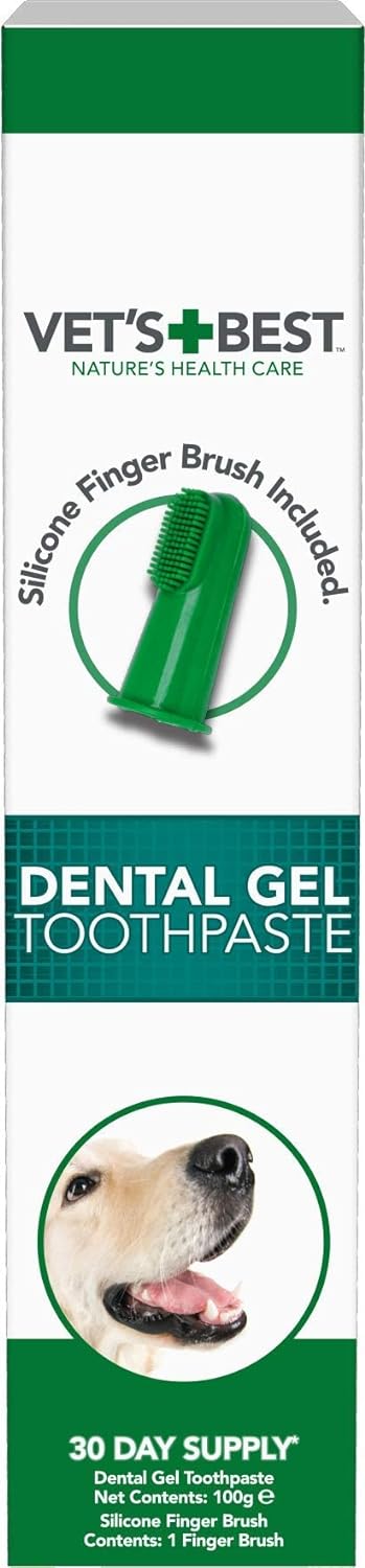 Vet's Best Dental Gel Toothpaste for Dogs | Reduces Plaque & Freshens Breath 100g?80096-6p