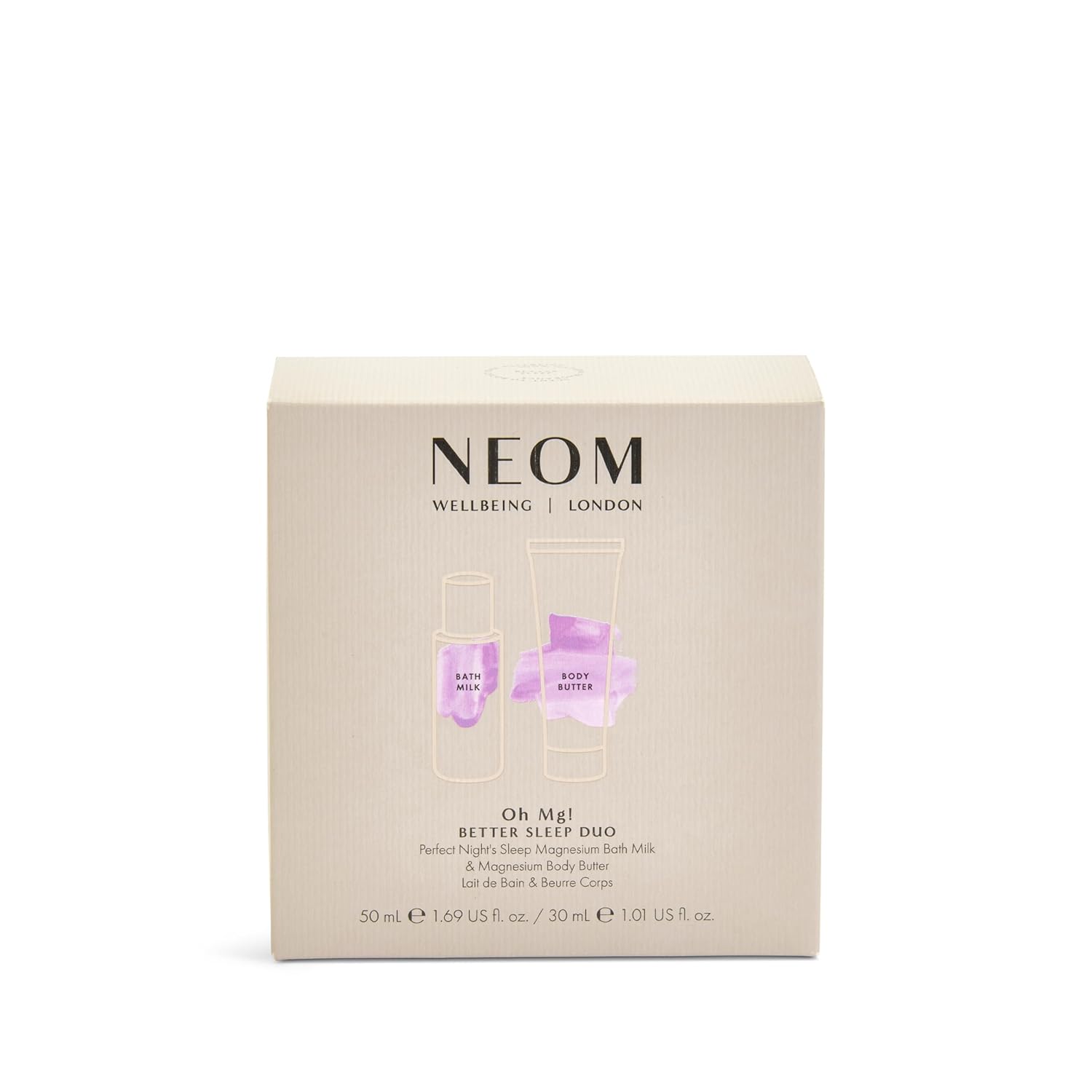 Neom- Oh Mg! Better Sleep Duo Gift Set | Perfect Night'S Sleep Magnesium Bath Milk & Magnesium Body Butter : Beauty & Personal Care