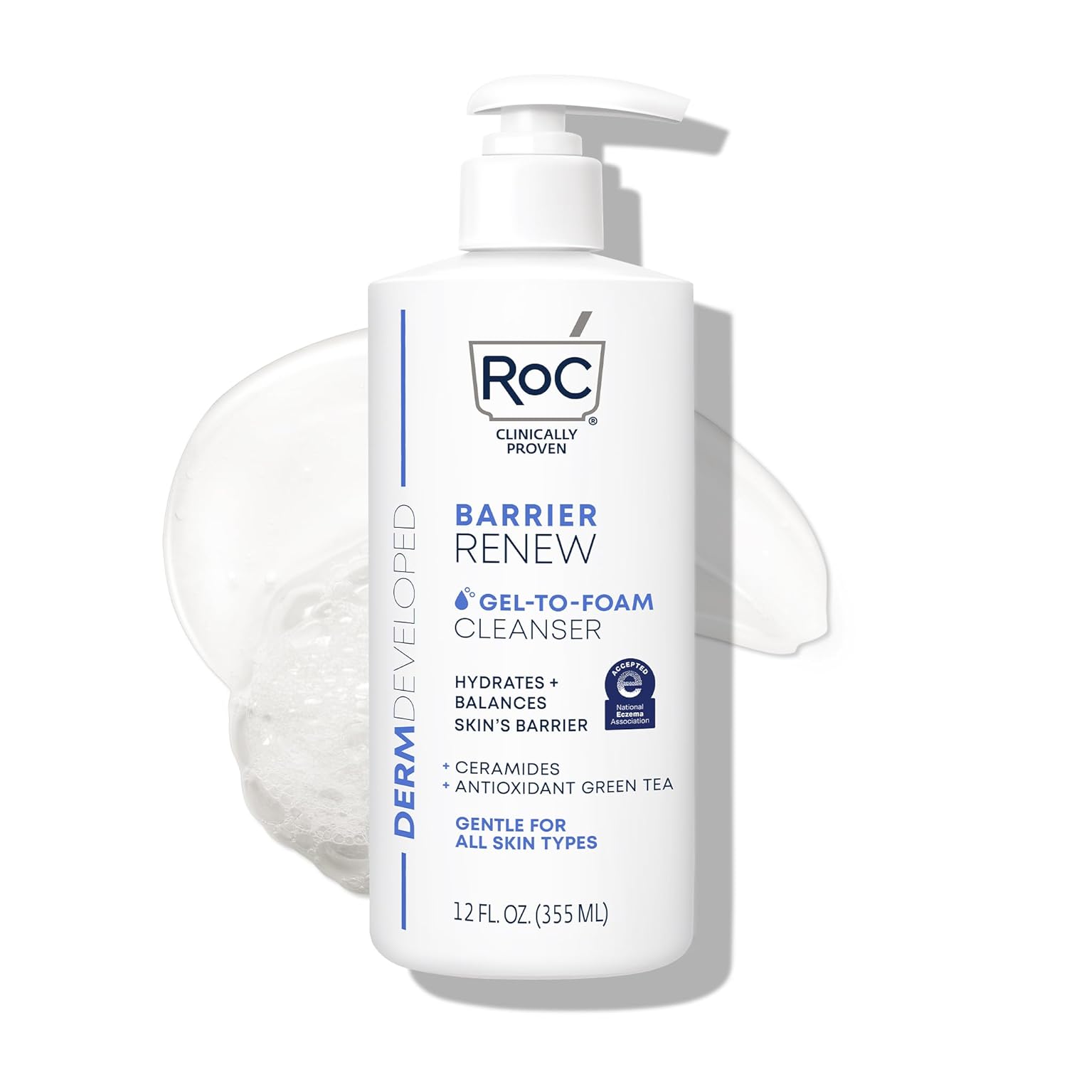 Barrier Renew Gel To Foam Non Drying Facial Cleanser To Hydrate Skin, 12 Ounces