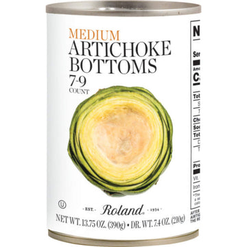 Roland Foods Medium Artichoke Bottoms, 13.75 Ounce Can, Pack of 6