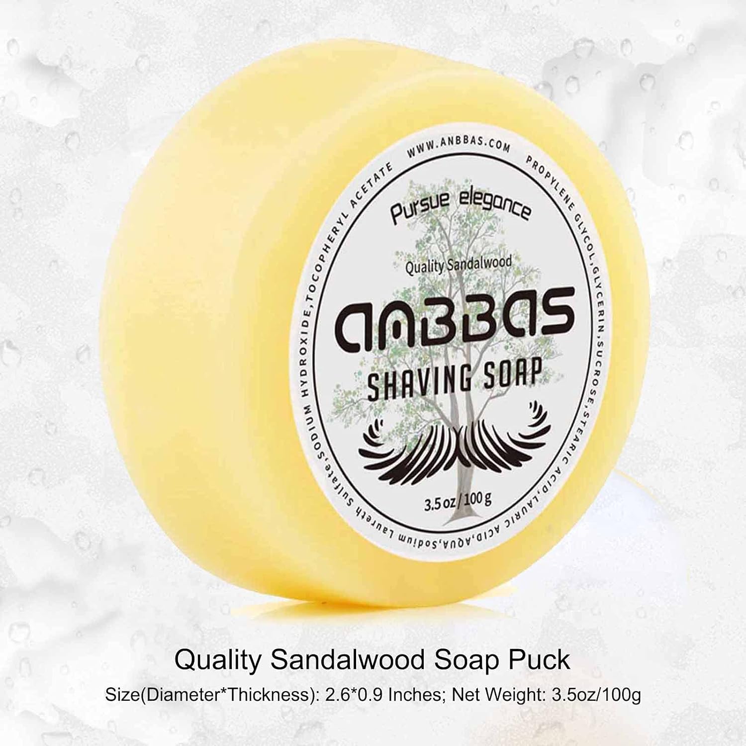 Anbbas Pure Badger Bristles Shaving Brush Black Wood Handle And Refill Soap Bar 100G,Stainless Steel Shaving Stand And Soap Cup Kit Perfect For Men : Beauty & Personal Care