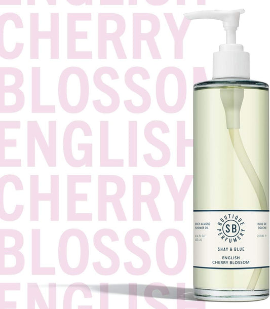 Shay & Blue English Cherry Blossom Rich Almond Shower Oil 250Ml