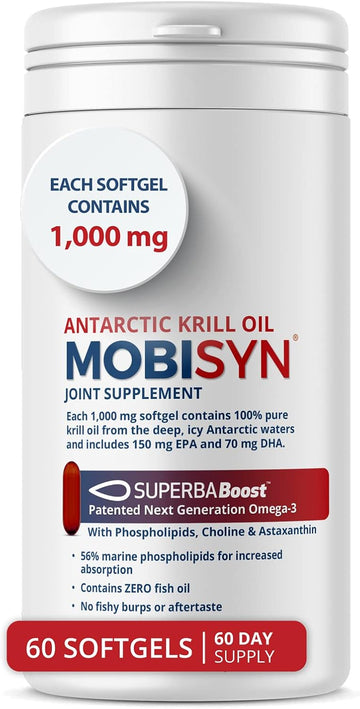 100% Pure Organic Antarctic Krill Oil 1000Mg, 60-Days, Omega 3, Highest Concentration 56% Phospholipids, Epa Choline, Astaxanthin, Wild Caught, Sustainable, Supports Heart, Brain & Joints, No Fish Oil