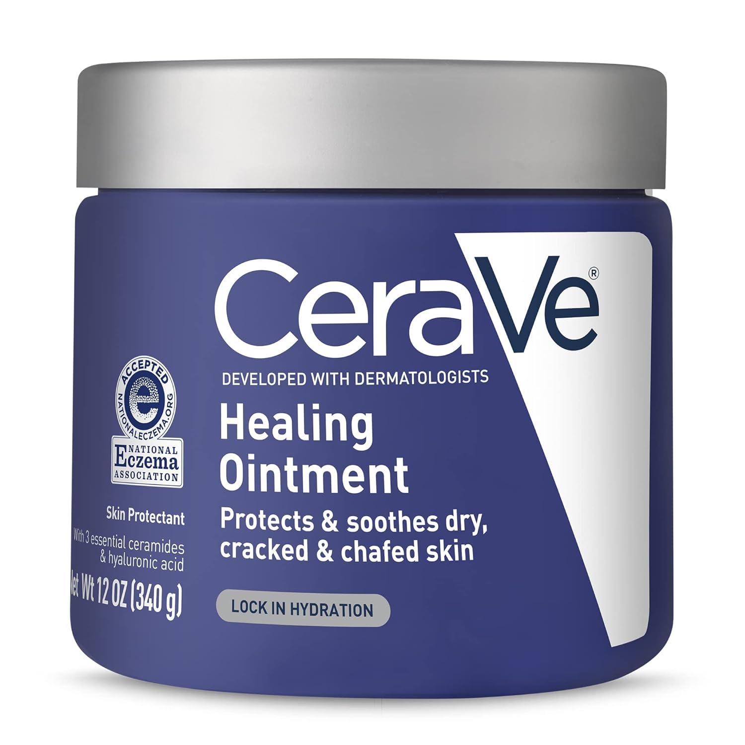 Cerave Healing Ointment | Moisturizing Petrolatum Skin Protectant For Dry Skin With Hyaluronic Acid And Ceramides | Lanolin Free & Fragrance Free | 12 Ounce