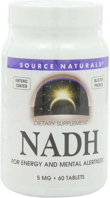 Source Naturals Nadh, Coenzyme B-3, For Energy And Mental Alertness*, 5 Mg - 60 Enteric Coated Tablets