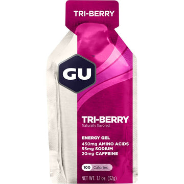 GU Energy Original Sports Nutrition Energy Gel, Vegan, Gluten-Free, Kosher, and Dairy-Free On-the-Go Energy for Any Workout, 8-Count, Tri-Berry : Health & Household