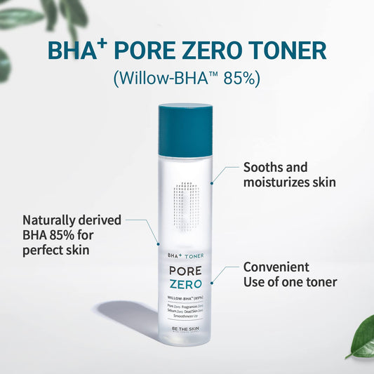 Be The Skin Bha+ Pore Zero Toner 5.07 Fl Oz / 150 Ml | Facial Toner For Pore Care And Acne Skin With Moisturizing Properties | For Acne-Prone And Oily Skin