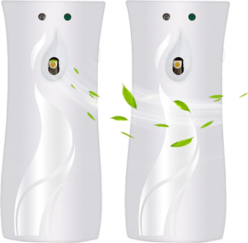 (2-Pack) Automatic Fragrance Dispenser | Automatic Air Freshener Spray Dispenser | Wall Mounted or Standing Aerosol Sprayer for Hotel Office Living Room Bathroom Commercial Place (White)
