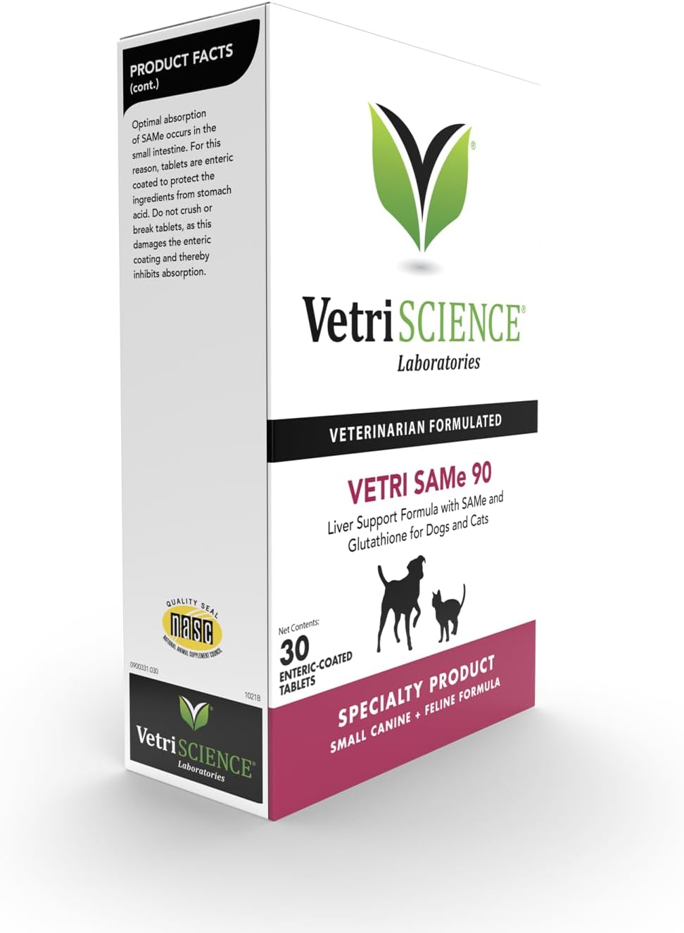 VetriScience Vetri Same Liver Supplements for Dogs & Cats, 90mg - 1-Month Supply (30 Tablets) - SAM-e Supplement with Glutathione Supports Liver Health, Function & Detox?
