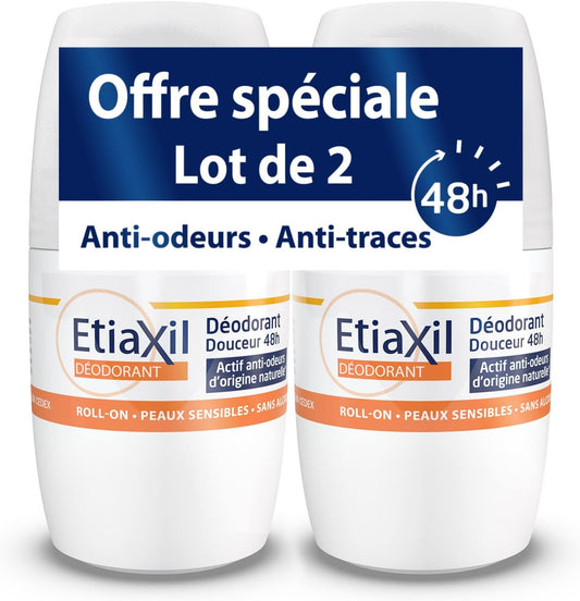 Etiaxil Gentle Deodorant 48H Roll-On 2 X 50Ml