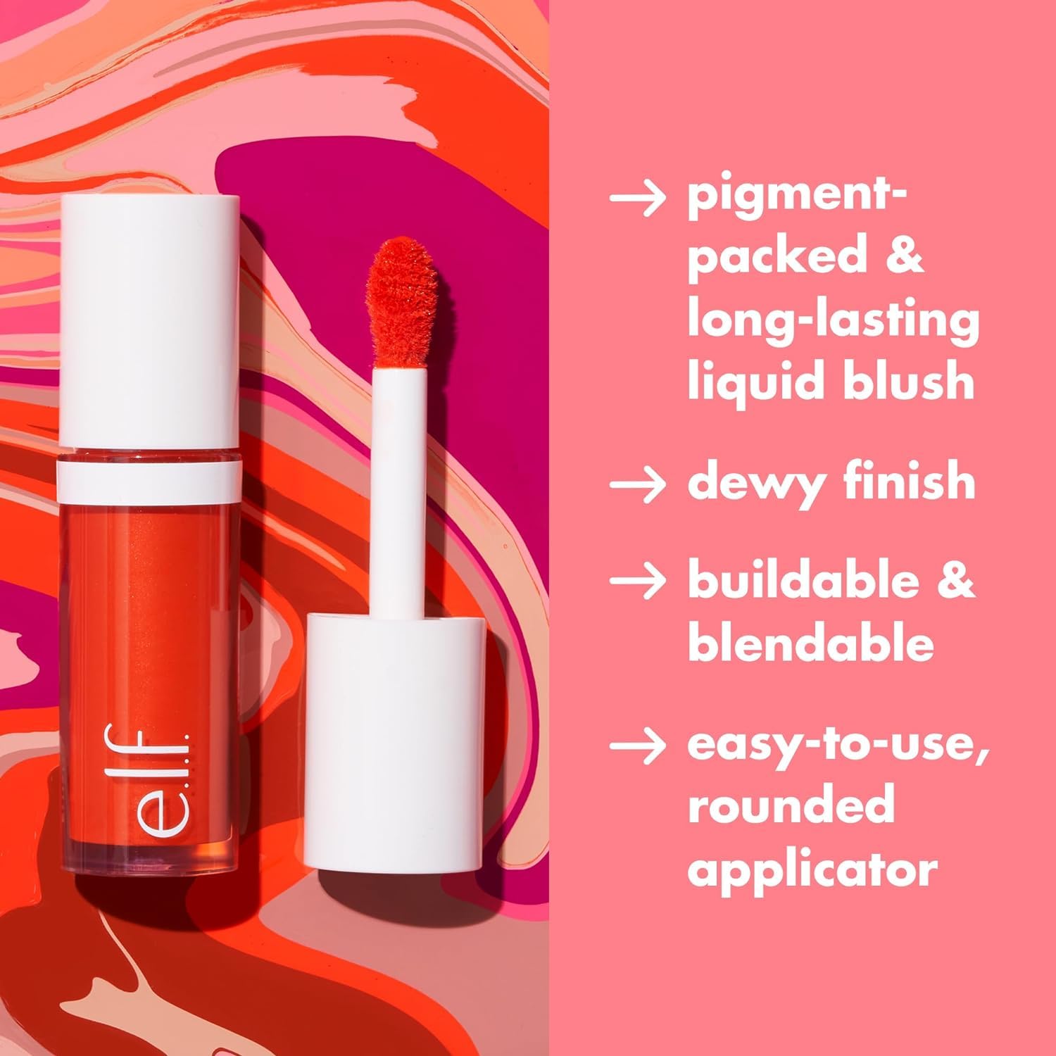 e.l.f. Camo Liquid Blush, Long-lasting Liquid Blush For High-pigment Color, Creates A Soft, Dewy Finish, Vegan & Cruelty-free, Peach Perfect : Beauty & Personal Care