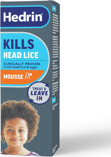 Hedrin Treat And Go Leave-In Mousse, Fast, No Fuss Lice And Nit Treatment, Kills Head Lice And Eggs, 4 Treatments, Clinically Tested, Suitable For Adults And Children, 100Ml