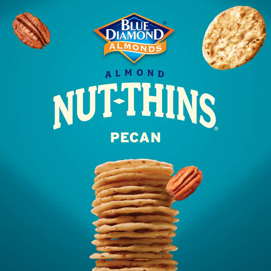 Blue Diamond Almonds, Nut-Thins Gluten Free Cracker Crisps, Pecan, 4.25 Ounce (Pack Of 6)