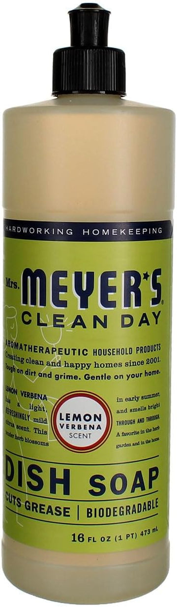 Mrs. Meyer's Liquid Dish Soap Lemon Verbena, 16 oz (Pack - 3)