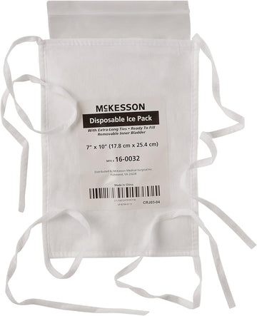 McKesson Disposable Ice Pack Bag, Tie Straps, 7 in x 10 in, 10 Count, 1 Pack