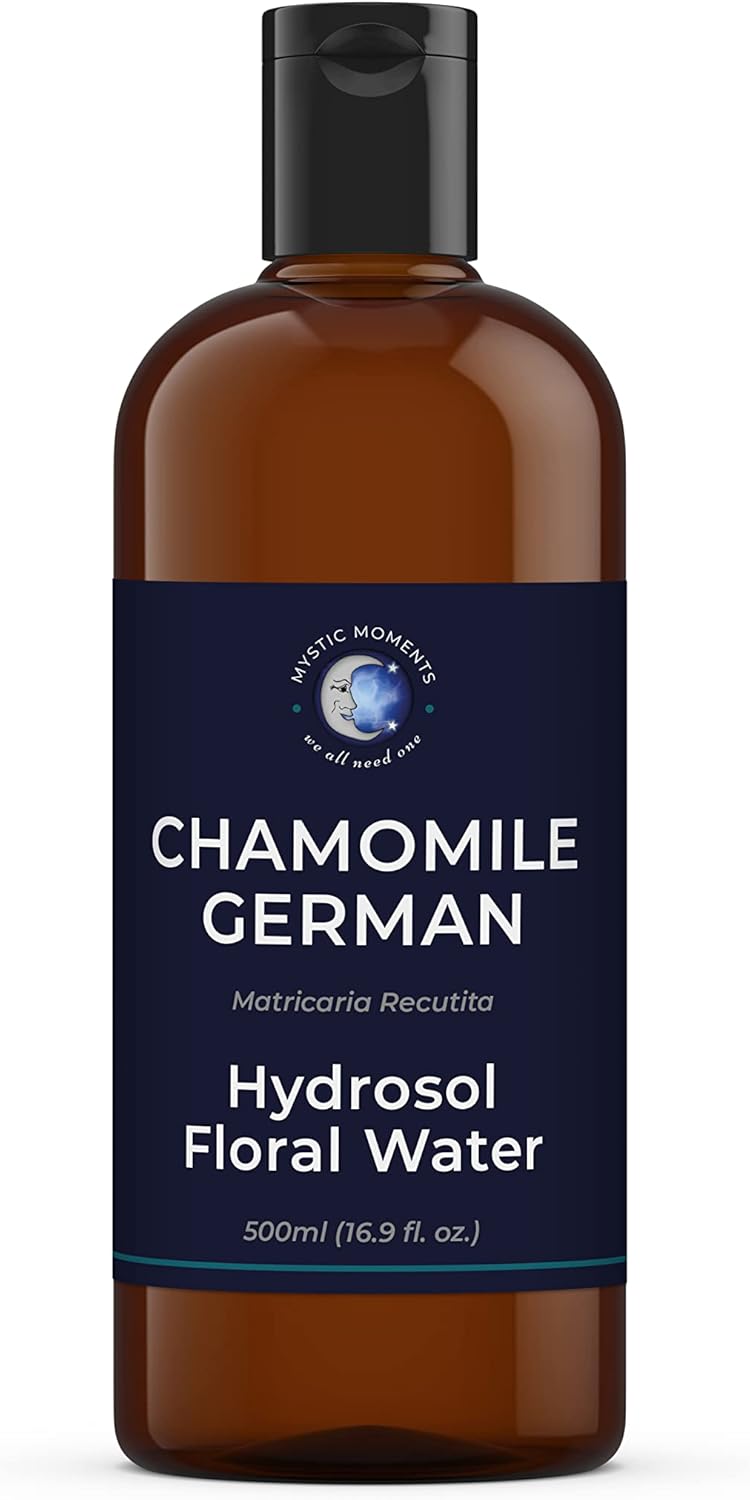 Mystic Moments | German Chamomile Natural Hydrosol Floral Water 1 litre | Perfect for Skin, Face, Body & Homemade Beauty Products Vegan GMO Free