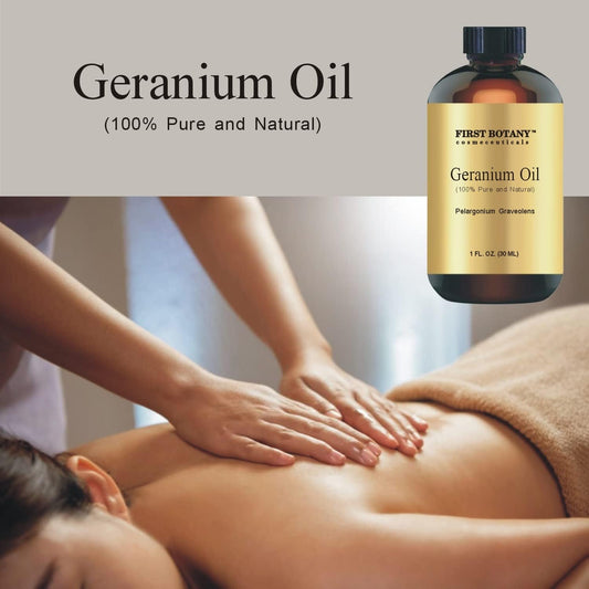 100% Pure Geranium Essential Oil - Premium Geranium Oil for Aromathera