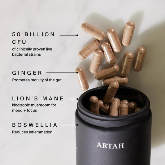 Artah Biome Restore - Advanced Biotic Complex for Gut Recovery. 30 Vegi Caps