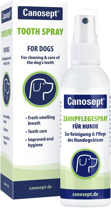 Canosept Dental Care Spray for Dogs 100ml - dog breath freshener - dog dental spray - dog mouthwash - plaque remover for dogs teeth - Dog teeth cleaning products for dental care and oral hygiene?250662