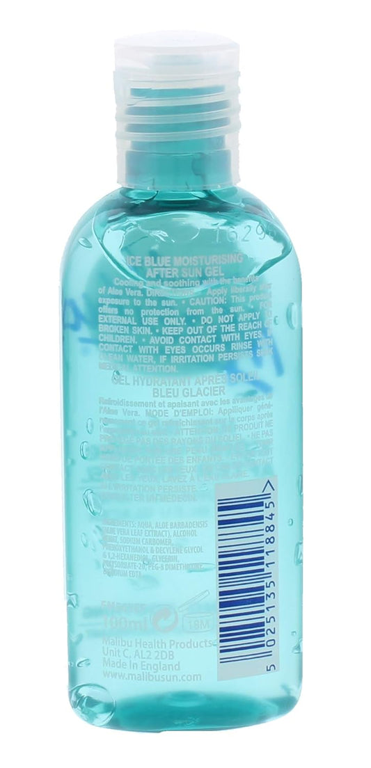 After Sun Gel 3.4 Fl Oz – Cooling, Soothing Aloe Vera Gel For Sunburn Relief – Ice Blue Moisturizer – Hydrating, Non-Greasy, Fast Absorbing After Sun Skincare For Face & Body