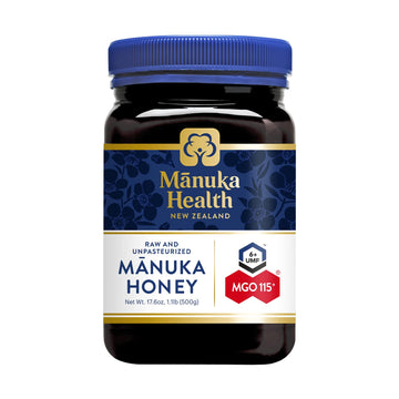 Manuka Health Umf 6+/Mgo 115+ Manuka Honey (500G/17.6Oz), Superfood, Authentic Raw Honey From New Zealand