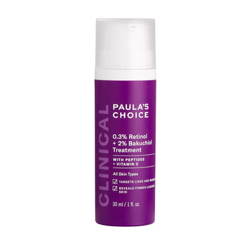 Paula'S Choice Clinical 0.3% Retinol + 2% Bakuchiol Treatment, Anti-Aging Serum For Deep Wrinkles & Fine Lines, Fragrance-Free & Paraben-Free, 1 Ounce