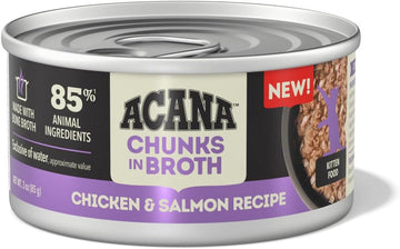 Acana Chunks In Broth Chicken & Salmon Recipe For Kittens, 3Oz