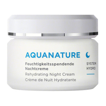 Annemarie Börlind - Aquanature Rehydrating Night Cream - Papyrus And Glasswort Extracts For Lasting Hydration - Nourishes, Regenerates, Rehydrates - 1.69 Fl Oz