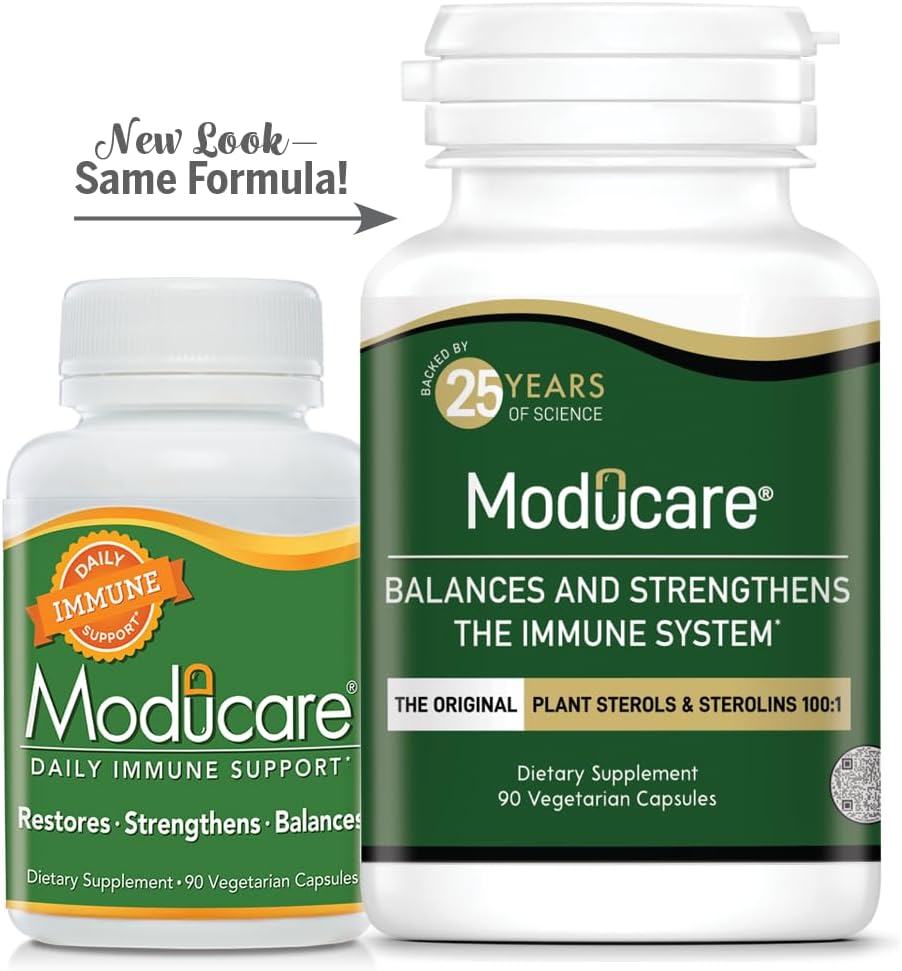 Moducare Daily Immune Support, Plant Sterol Dietary Supplement, 90 Vegetarian Capsules (Packaging May Vary) : Health & Household