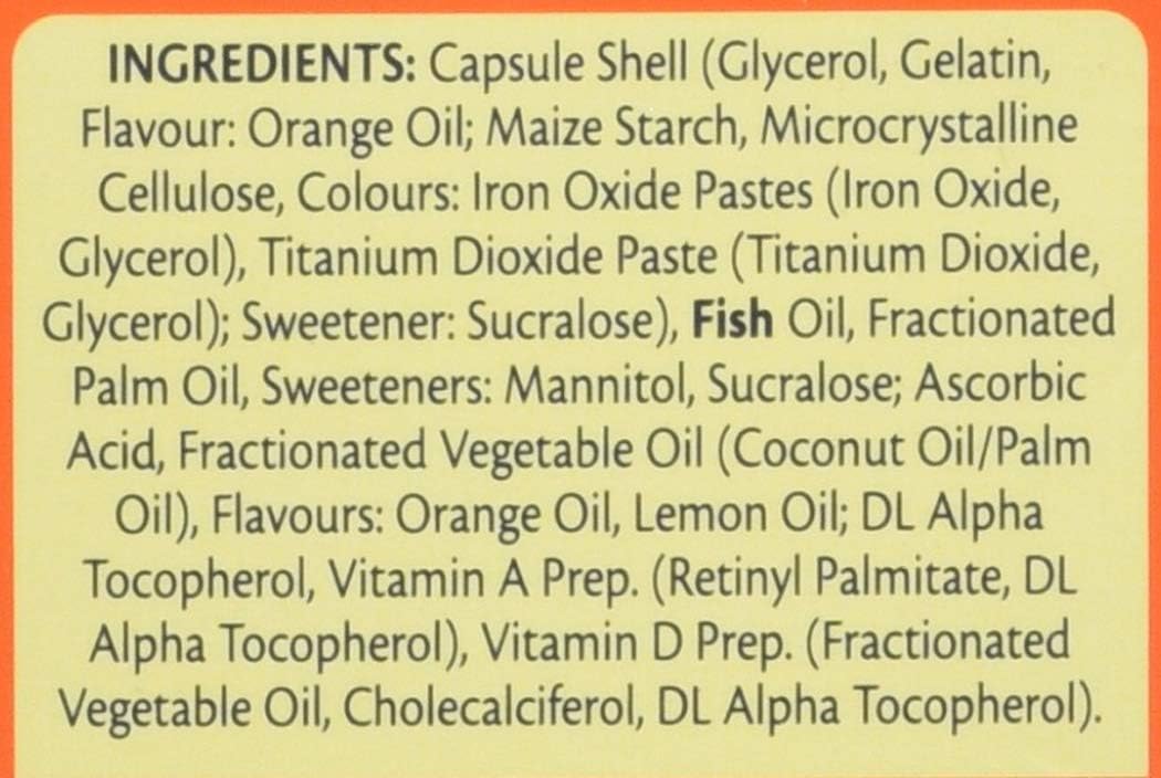 Haliborange Kids Omega-3 Chewy Orange, 90 Count, 100 grams : Amazon.co.uk: Health & Personal Care