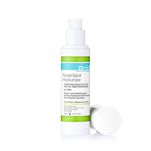 M-61 Powerspot Moisturizer - Clarifying, Hydrating And Soothing Oil-Free Moisturizer With Salicylic, Glycolic, Witch Hazel & Tea Tree