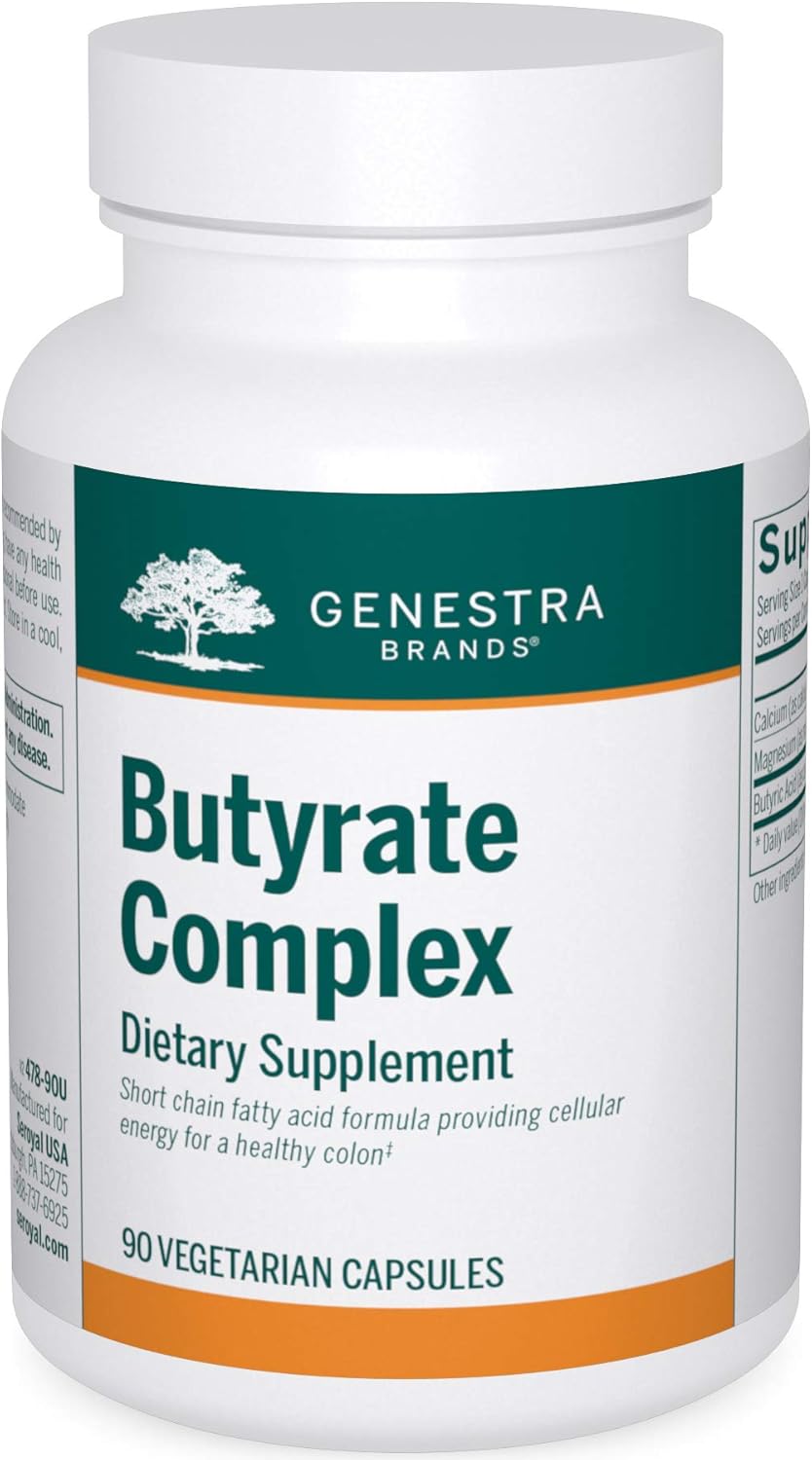 Genestra Brands Butyrate Complex | Butyric Acid From Calcium/Magnesium Butyrate | 90 Capsules