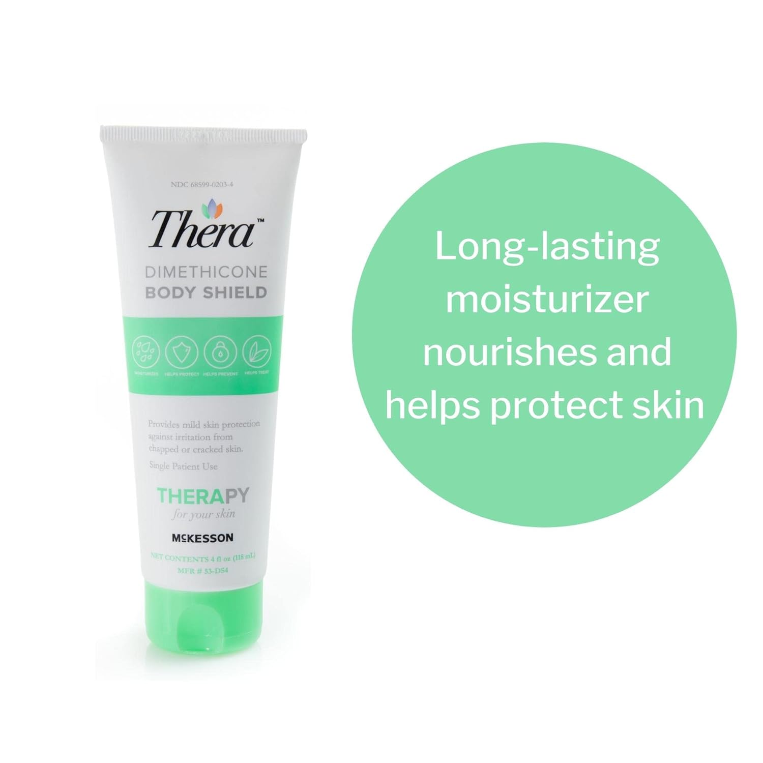 Mckesson'S Thera Dimethicone Body Shield Barrier Cream - Incontinence Skin Protectant Ointment, Diaper Rash, Scented - 4 Oz, 1 Count : Beauty & Personal Care