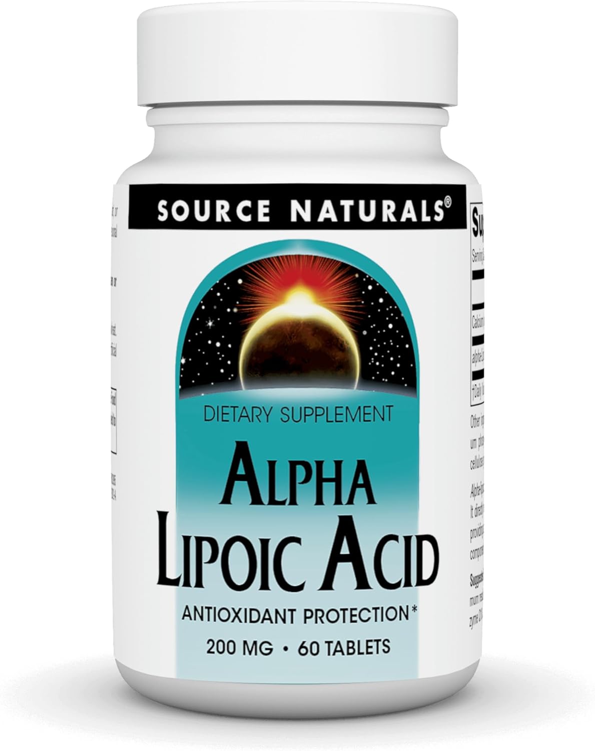 Source Naturals Alpha Lipoic Acid, Antioxidant Protection*, 200 Mg - 60 Tablets