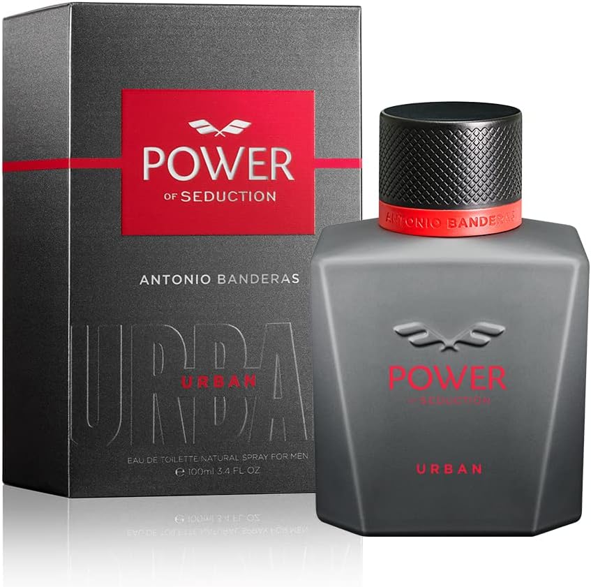 Banderas Perfumes - Power Of Seduction Urban, Eau De Toilette For Men - Long Lasting - Elegant, Masculine And Sexy Fragance - Citrus, Woody And Vanilla Scent- Ideal For Day Wear -100 Ml
