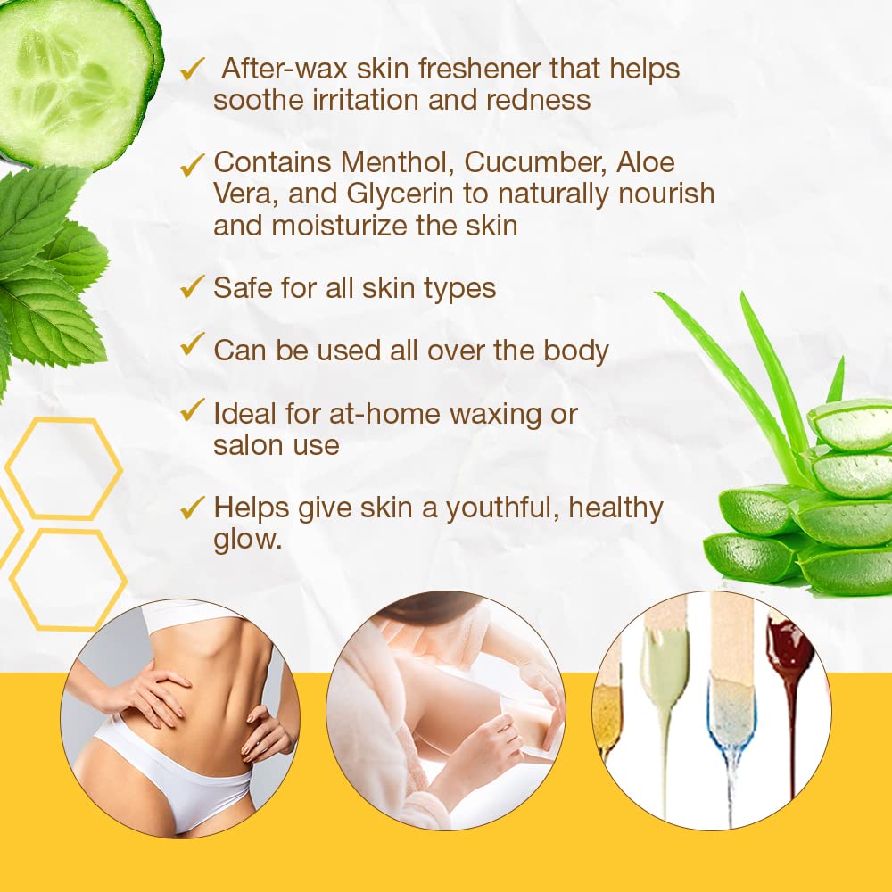 Gigi Wax Off Hair Wax Remover Gel Post Waxing Care With Aloe Vera - Skin Soothing Hair Removal After Wax Care, 8 Oz : Hair Removal Wax : Beauty & Personal Care