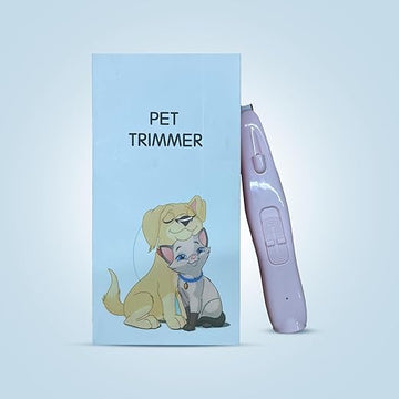 Dog & Cat Paw Hair Trimmer – LED Light, Low-Noise Electric Pet Grooming Clippers for Paws, Face & Ears – Safe & Precise Pet Hair Trimmer for Dogs & Cats (PINK)