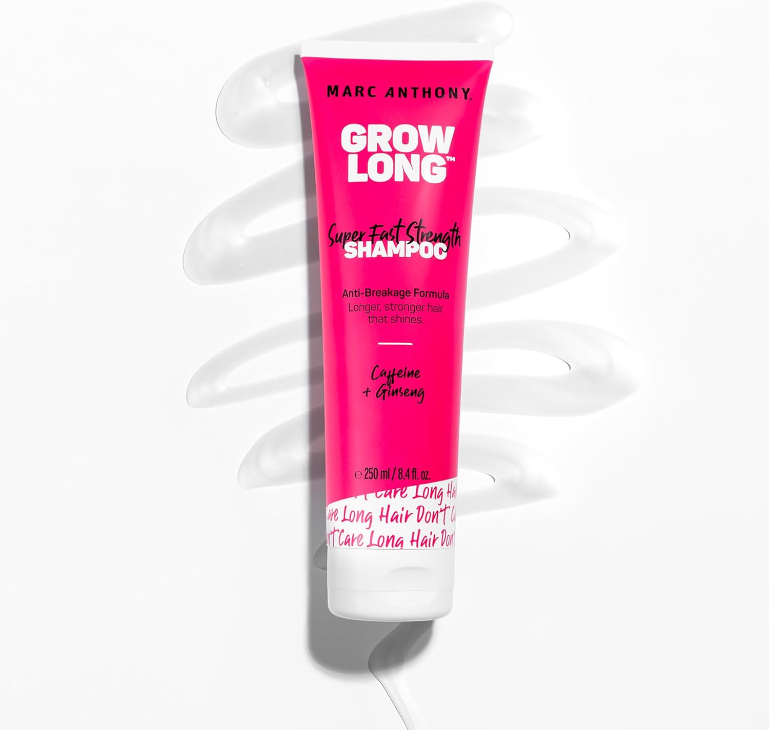 Marc Anthony Strengthening Grow Long Super Fast Strength 8.4 Onzas Tubo, Sin Sulfatos, Champú, Cafeína Y Champú Con Infusión De Ginseng