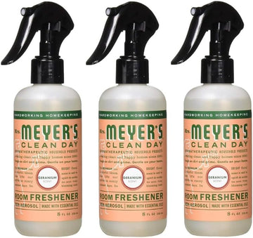 Mrs. Meyers Clean Day Room Freshener, Geranium, 8 Fluid Ounce (Pack of 3)