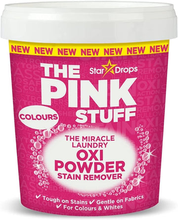Stardrops The Pink Stuff Miracle Laundry Oxi Powder Stain Remover for Colours, 1kg