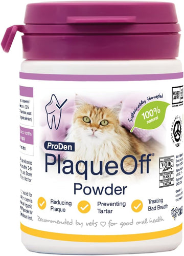 Proden Plague Off Original Plaqueoff For Cats, Natural Tooth Care Powder, Protects Against Bad Breath, Helps With Tartar And Plaque, Pack Of 1 (1 X 40 G), Feed Supplement For Cats42082