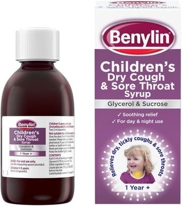Benylin Children’S Dry Cough And Sore Throat Syrup, 125Ml
